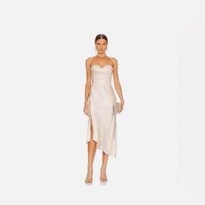 Alice + Olivia Cream Strapless Dress